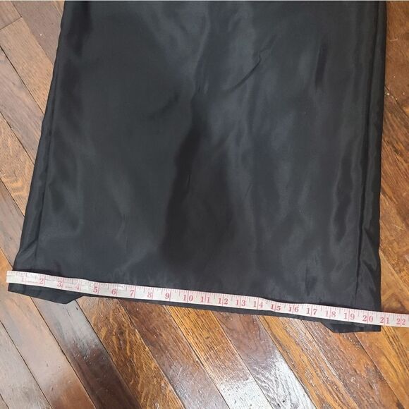 Vintage 90s Black Grunge Maxi Skirt High Waisted High Slit - Picture 12 of 15